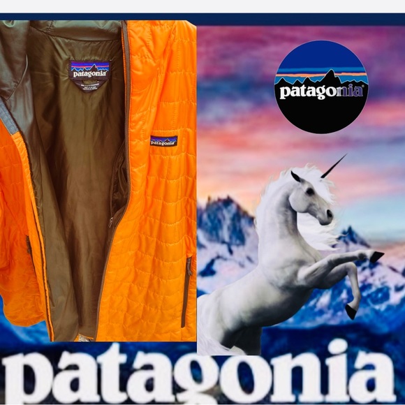 PATAGONIA MENS NANO PUFF HOODY XL SPORTY ORANGE/GREEN PRIMALOFT INSULATION NWOT - Picture 12 of 12